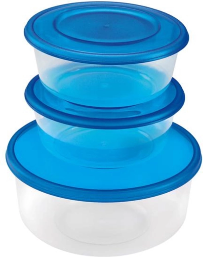 Plastové dózy HEIDRUN, sada 3 ks