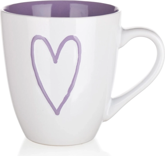 Keramický hrnek Hearts 550 ml – mix barev