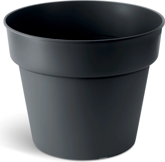 Plastový květináč PLANTI 12,4 cm černý s matným povrchem