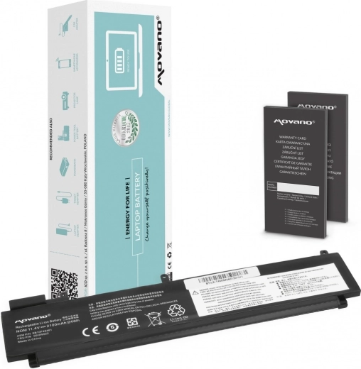 Movano baterie pro Lenovo ThinkPad T480s (L17L3P71, 01AV478) 4650 mAh 54 Wh