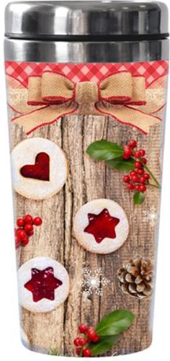 Termohrnek TORO 450 ml s motivem lineckého cukroví