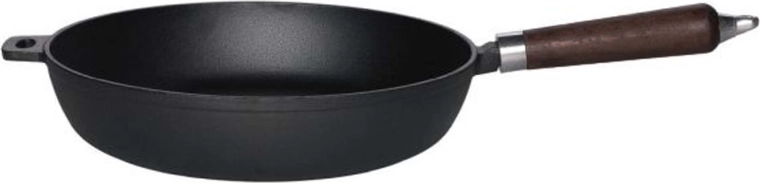 Litinová pánev Kitchisimo 24 cm s dřevěnou rukojetí