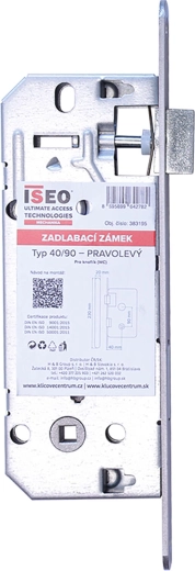 Zadlabací zámek ISEO s klíčem 90/40/20/230