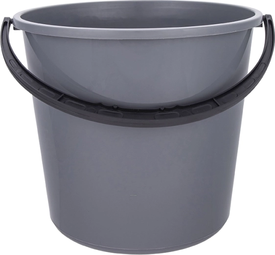 Plastový kbelík s plastovým uchem 5 l šedý