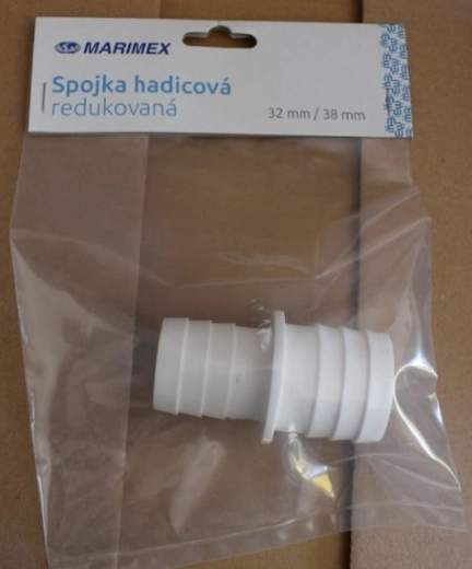 Redukovaná hadicová spojka 32/38 mm bílá