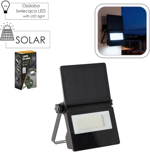 Solární LED nástěnné světlo s pohybovým senzorem