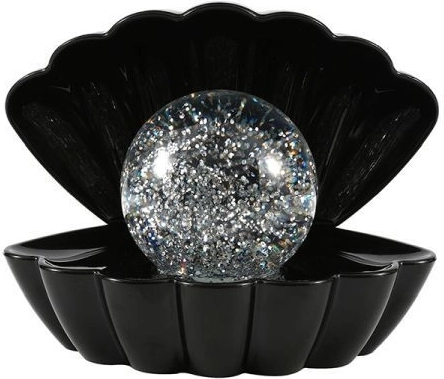 Dekorativní lampa Mušle s třpytivou koulí, USB a bateriové napájení