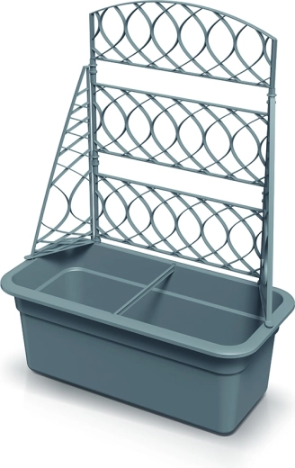 Květináč s pergolou 58 cm šedý kámen