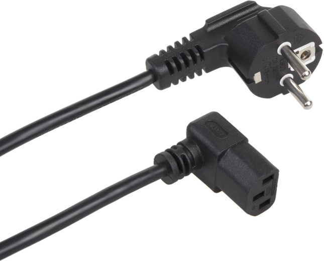 Úhlový napájecí kabel EU CEE 7/7 na IEC C13, 3 m – Maclean