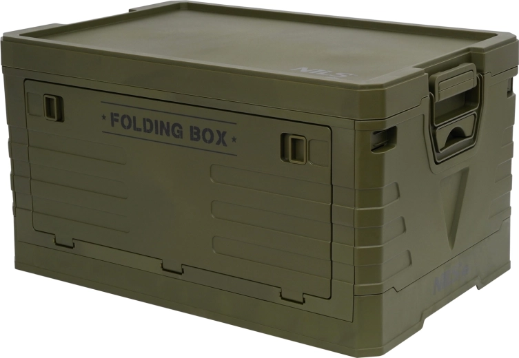 Skládací úložný box s víkem 50 l NILS Camp zelený