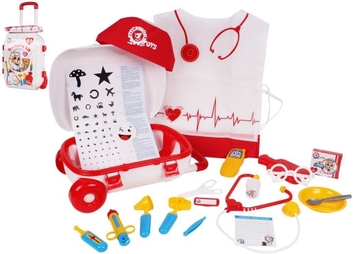 Doktorský Kufřík na Kolečkách s Příslušenstvím 21ks