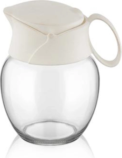 Skleněná konvička na smetanu 210 ml v barvě slonové kosti