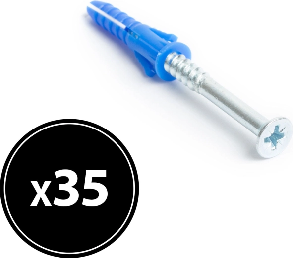 Hmoždinka se šroubem 6 × 30 mm, 35 ks