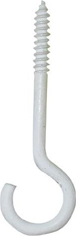 Lustrový hák 60 × 4,5 mm bílý (10 ks)