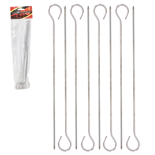 Sada 8 nerezových jehel na špízy 28 cm