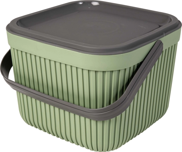 Plastový košík s víkem a uchem TORO 7 l