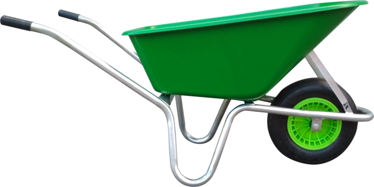 Zahradní kolečko LIVEX 100 l, světle zelené, pozinkovaný rám