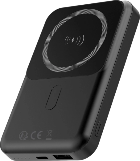 Forever bezdrátová powerbanka MagSafe 10000 mAh, PD/QC 22,5 W, černá