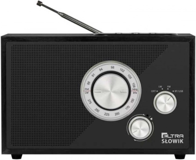Stolní rádio OR Słowik s USB, microSD a Bluetooth, černé