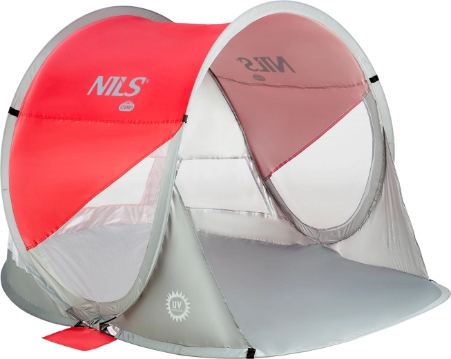 Samorozkládací plážový stan NILS Camp červený