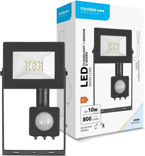 Modee LED reflektor E‑series se senzorem 10 W, 120°, 800 lm, studená bílá
