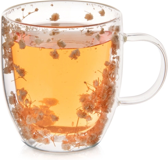 Skleněný termo hrnek s dvojitou stěnou 350 ml