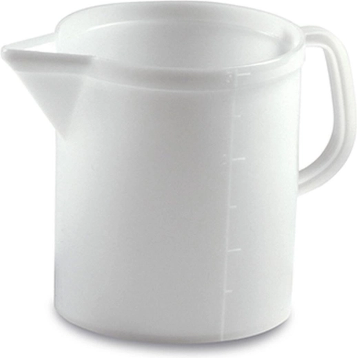 Plastová odměrka 2 l s měrkou – bílá