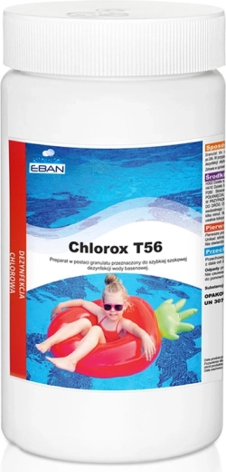 Chlorox T56 granulát 1 kg pro šokovou dezinfekci bazénové vody