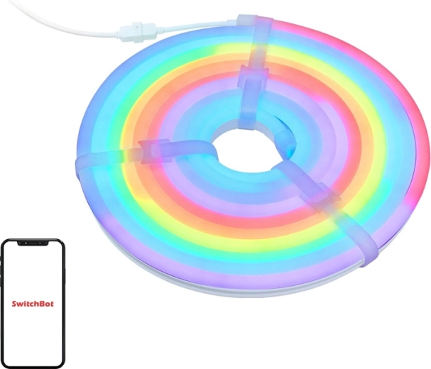 SwitchBot neonový chytrý LED pásek RGBIC neon rope light 5 m (Matter)