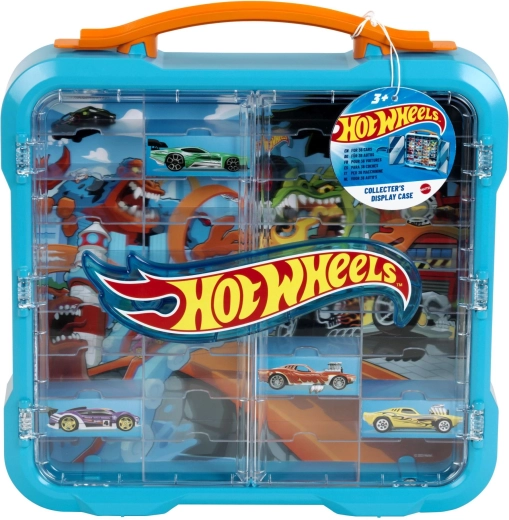 Hot Wheels sběratelská vitrína na autíčka s osvětleným logem