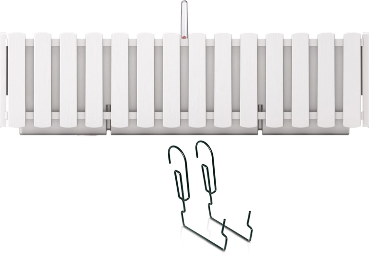 Balkónový samozavlažovací truhlík s kovovým držákem 58 cm – bílý