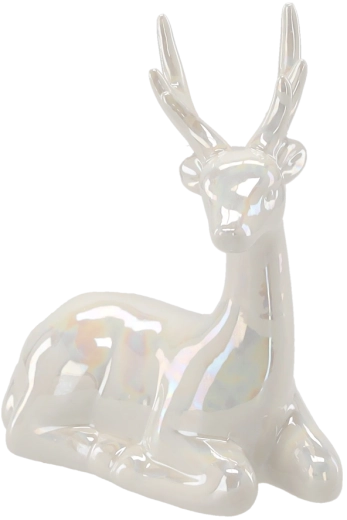 Vánoční keramický sob 11,5 × 7,3 × 15,8 cm