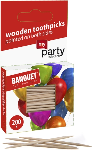 My Party dřevěná oboustranná párátka 200 ks