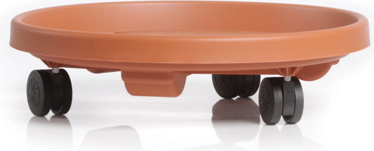Miska pod květináč s kolečky terakota 30,5 cm Rondo