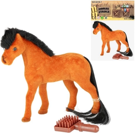 Koník s kartáčem na česání