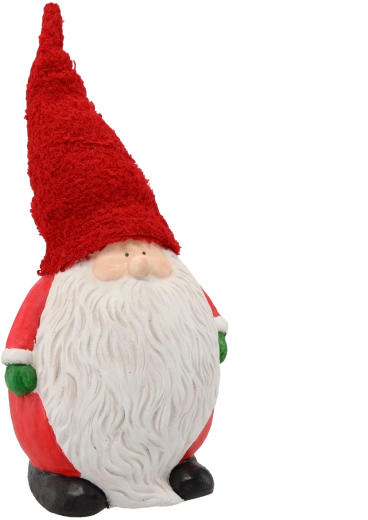Vánoční keramický skřítek s červenou čepicí 24 × 20,5 × 29/37 cm