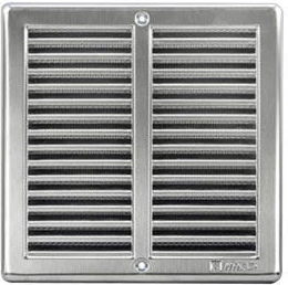 Větrací mřížka se síťovinou 250 × 250 mm nerezová