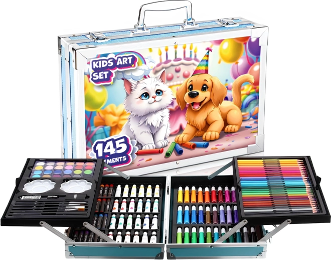 Výtvarný set na malování Renew Force Pets 145 dílů v kufříku