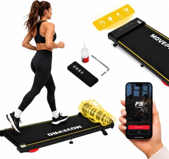 Elektrický běžecký pás pod stůl MovepRo walking pad 10 km/h s dálkovým ovládáním a aplikací