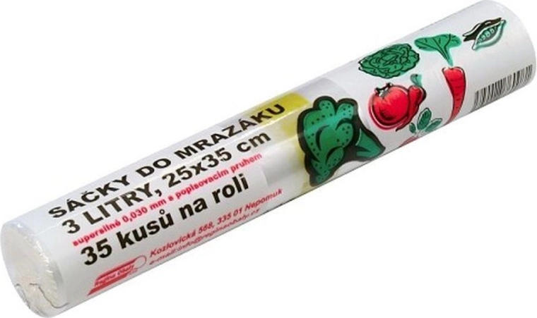 Sáčky do mrazničky s popisovacím pruhem 3 l, extra silné (35 ks)