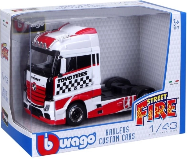 Bburago Street Fire model kamionu Haulers Custom Cabs 1:43 assort - 1 kus