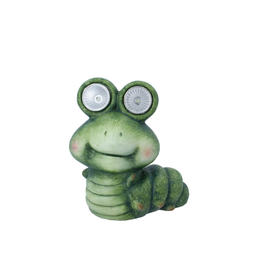 Zahradní housenka se svítícíma očima LED