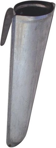 Toulec na brousek z plechu se závěsným háčkem