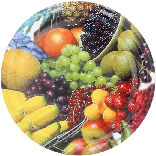 Sada kovových víček Twist-off 82 mm s ovocným dekorem, 10 ks