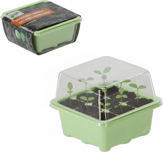 Mini skleník na klíčení se 9 buňkami