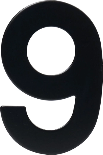 Domovní číslo 9, 95 mm, nerez, černá matná