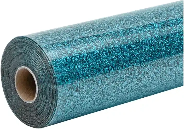 HTVRONT třpytivá termotransferová fólie 30,5 × 90 cm modrá