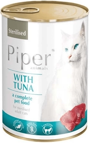 Piper Cat konzerva pro sterilizované kočky – tuňák 400 g