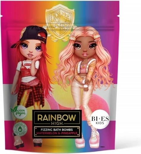 Šumivé koupele Rainbow High meloun a ananas 6×55 g