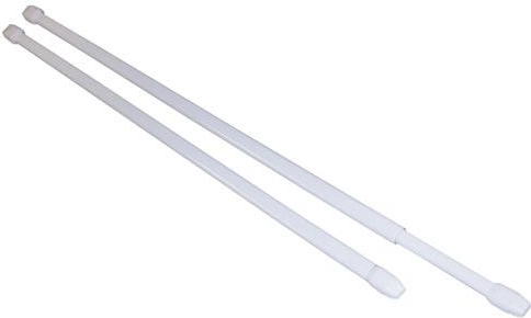 Teleskopická vitrážová tyč 40–70 cm, kovová, bílá (2 ks)
